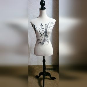 Mannequin Female Torso 'PARIS' Cloth Fabric with Adjustable Wooden Tripod